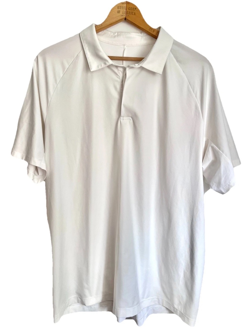 Lululemon Stretch Golf Polo Off White Short Sleeve Collared Shirt - Men’s XL